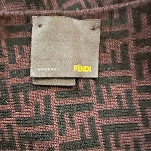 Fendi Vintage Wool Logo Scarf